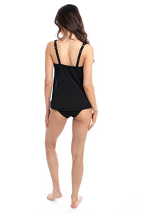 Togs Chlorine Resistant Tankini A Line Set (Black)