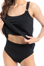 Load image into Gallery viewer, Togs Chlorine Resistant Tankini A Line Set (Black)
