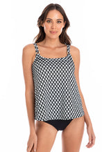 Load image into Gallery viewer, Togs Odessa A Line Tankini Scoop Top (Black &amp; White)

