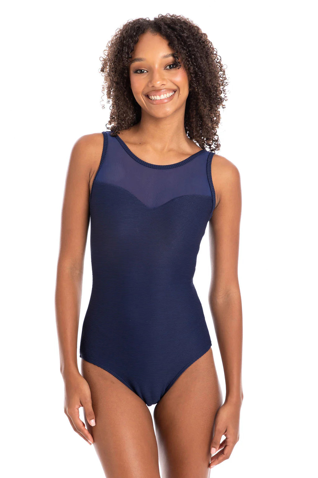 Togs TN30TH Textured High Mesh One Piece (Navy)