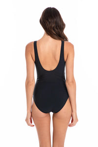 Togs SB31TH SWIMSUIT SURPLICE BLACK