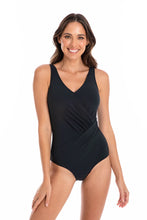Load image into Gallery viewer, Togs SB31TH SWIMSUIT SURPLICE BLACK
