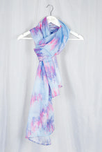 Load image into Gallery viewer, Carmen Kirstein NZ inspired silk scarf (Lupins by the Lake)

