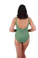Load image into Gallery viewer, Moontide Contours Side Ruched Plunge Swimsuit (Khaki)
