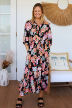 Load image into Gallery viewer, Dreamcatcher M03491 Midi Dress (Black)
