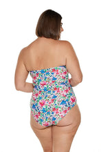 Load image into Gallery viewer, CAPRIOSCA SUMMER FIELDS  TWIST FRONT BANDEAU ONE PIECE (MULTI FLORAL)
