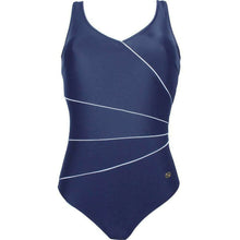 Load image into Gallery viewer, Naturana One-Piece Control Swimsuit (Navy) (Black)
