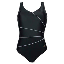 Load image into Gallery viewer, Naturana One-Piece Control Swimsuit (Navy) (Black)
