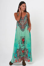Load image into Gallery viewer, Peacock Feather ON0005 Scoop Maxi Dress (Mint)
