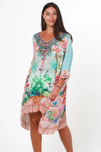 Load image into Gallery viewer, Peacock Feather ON0013 Viscose Beach Kaftan (Multi)
