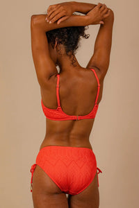 Piha Gelato Scoop Neck Bralette Bikini Top (Flame)