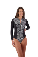 Load image into Gallery viewer, Piha Bellagio Long Sleeved Suit (Black &amp; White)
