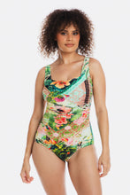 Load image into Gallery viewer, Togs Fiji Gathered Square One Piece Swimsuit (Multi)

