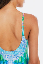 Load image into Gallery viewer, Togs Granada V Neck Plunge One Piece Swimsuit (Blue)
