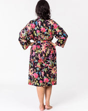 Load image into Gallery viewer, Floressents Kimono&#39;s Multi Floral (Aqua , White, Black, Turquoise)
