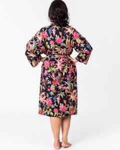 Floressents Kimono's Multi Floral (Aqua , White, Black, Turquoise)