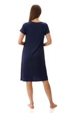 Load image into Gallery viewer, Givoni 6LE71  Short Sleeve Short Nightie (Navy)
