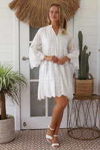 Load image into Gallery viewer, Salty Palm RD0030 Bohemian Mini Dress (White)
