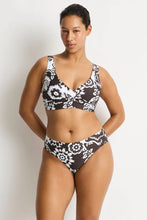 Load image into Gallery viewer, Sea Level Kastello Cross Front Multifit Bikini Top (Espresso)
