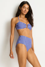 Load image into Gallery viewer, Sea Level Solana U Bar Bandeau Bikini Top (Blue )
