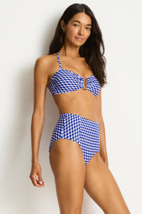 Sea Level Solana U Bar Bandeau Bikini Top (Blue )
