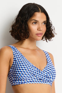 Sea Level Solara Cross Front Multifit Bikini Top (Blue)
