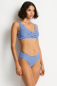 Sea Level Solara Cross Front Multifit Bikini Top (Blue)