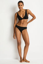 Load image into Gallery viewer, Sea Level Essentials Longline Wired Plunge Bikini Top (Black)
