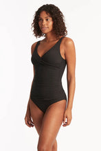 Load image into Gallery viewer, Sea Level Spinnaker Cross Front Tankini Top (Black)
