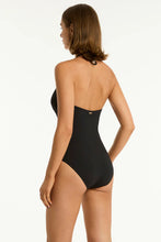 Load image into Gallery viewer, Sea Level Drift Longline Halter One Piece (Black)
