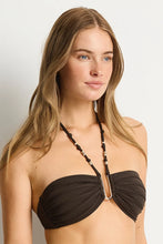 Load image into Gallery viewer, Sea Level De Luxe U Bar Bandeau Bikini Top (Espresso)
