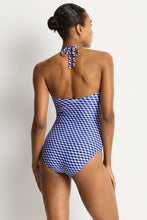 Load image into Gallery viewer, Sea Level Solara U Bar Bandeau One Piece Swimsuit (Blue)
