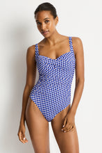 Load image into Gallery viewer, Sea Level Solara Twist Front One Piece Swimsuit (Blue)
