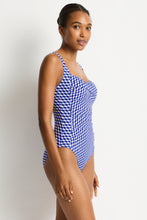 Load image into Gallery viewer, Sea Level Solara Twist Front One Piece Swimsuit (Blue)
