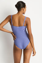 Load image into Gallery viewer, Sea Level Solara Twist Front One Piece Swimsuit (Blue)
