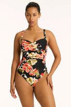 Load image into Gallery viewer, Sea Level Juniper Twist Front One Piece Swimsuit (Black)
