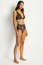 Load image into Gallery viewer, Sea Level Savanna Plunge Bikini Top (Chocolate)
