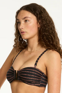 Sea Level Riptide U Bar Bandeau Bikini Top (Black)