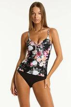 Load image into Gallery viewer, Sea Level Belle Tie Front B/C Tankini (Black)
