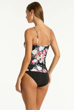 Load image into Gallery viewer, Sea Level Belle Tie Front B/C Tankini (Black)
