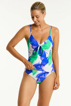 Load image into Gallery viewer, Sea Level Sublime Tie Front DD/E Tankini (Cobalt)
