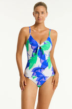 Load image into Gallery viewer, Sea Level Sublime Tie Front DD/E Tankini (Cobalt)
