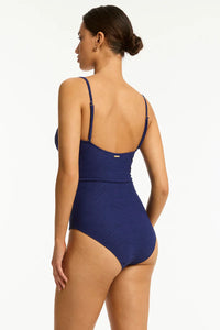 Sea Level De Soleil Scoop Neck One Piece (French Navy)