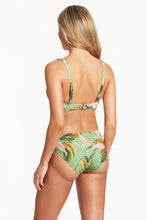Load image into Gallery viewer, Sea Level Lost Paradise Cross Front Multifit Bikini Top (Green)
