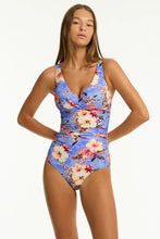 Load image into Gallery viewer, Sea Level Cross Front One Piece (Blue Hawaii)
