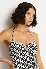 Load image into Gallery viewer, Sea Level Costa U Bar Bandeau One Piece Swimsuit (Black)
