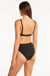 Sea Level Eco Essentials Twist Front DD/E Bikini Top (Black)