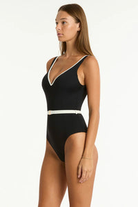 Sea Level Babylon Plunge One Piece (Black)