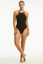 Load image into Gallery viewer, Sea Level Eclipse High Neck One Piece (Black)
