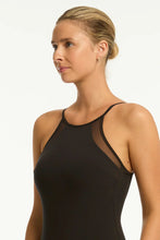 Load image into Gallery viewer, Sea Level Eclipse High Neck One Piece (Black)
